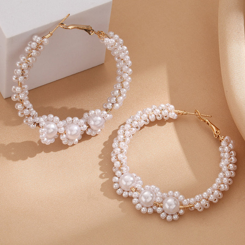 Women’s hoops with artistic pearl design Calm Wears-https://detail.1688.com/offer/729118522118.html-Calm Wears-Perle-Calm Wears