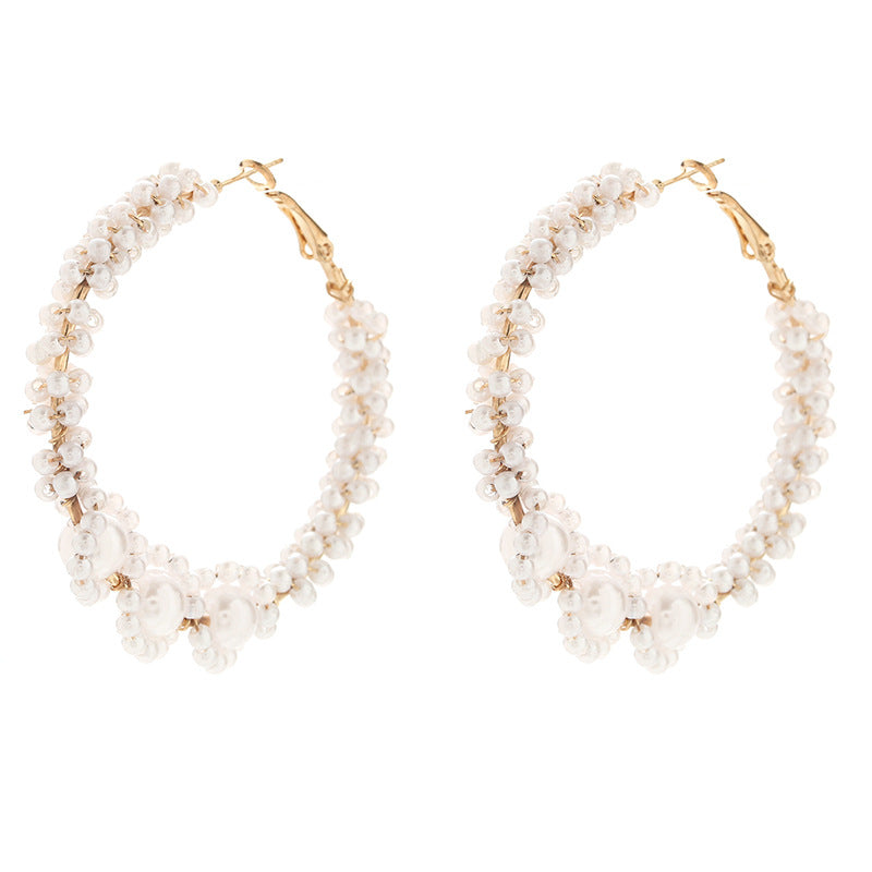 Women’s hoops with artistic pearl design Calm Wears-https://detail.1688.com/offer/729118522118.html-Calm Wears-Perle-Calm Wears