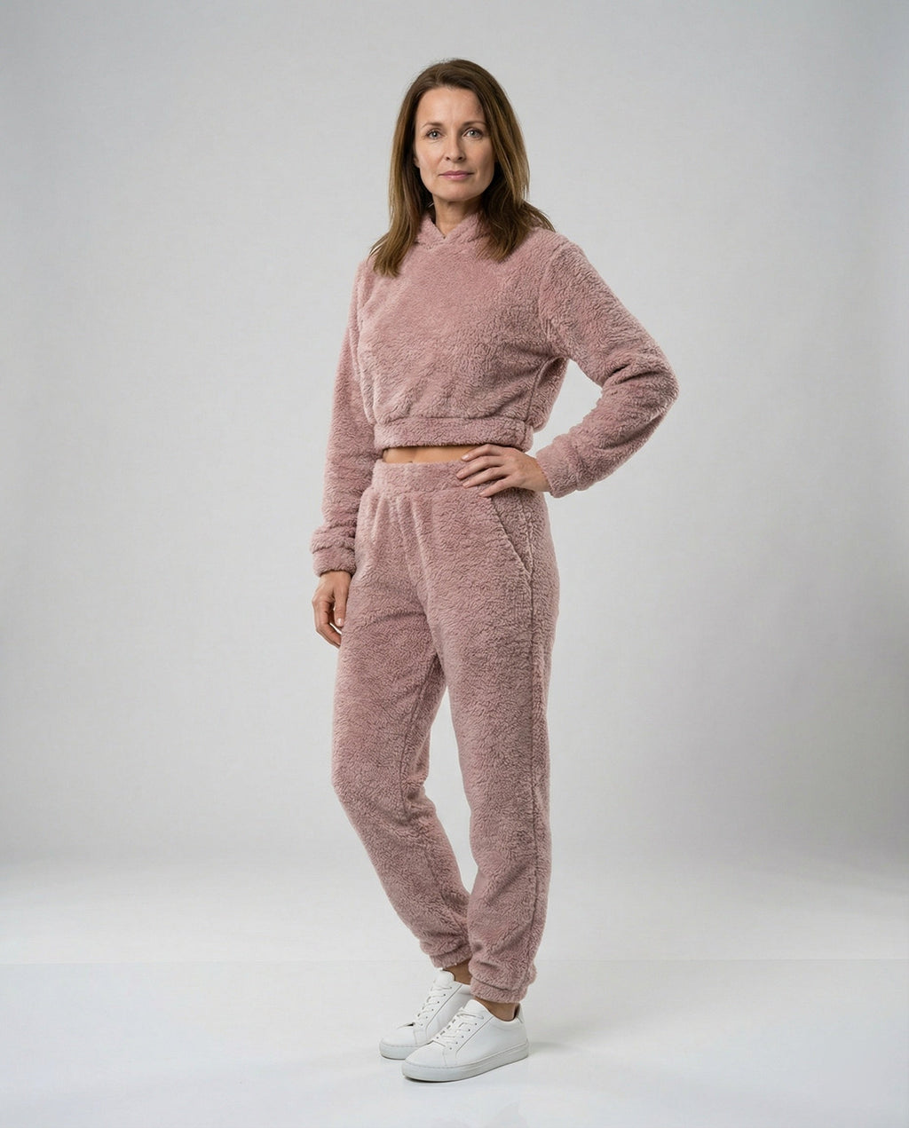 Women’s Lounge Suit with Cropped Jacket-https://detail.1688.com/offer/856208900525.html-Calm Wears-Apricot-S-Calm Wears