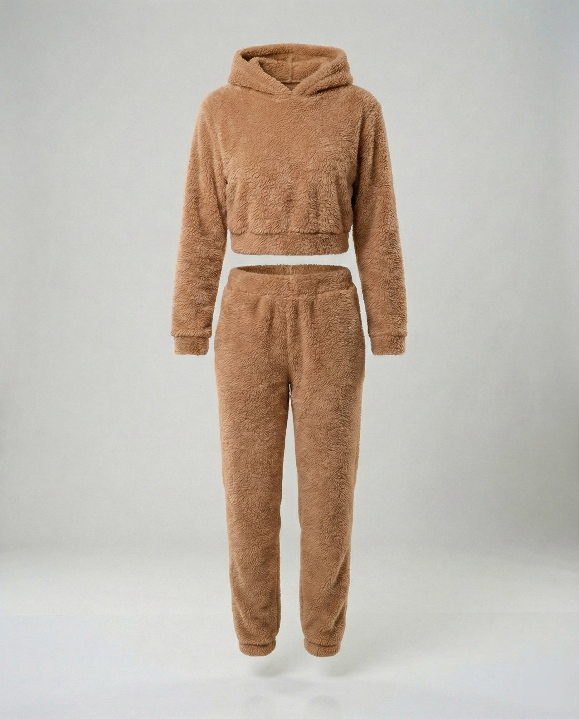 Women’s Lounge Suit with Cropped Jacket-https://detail.1688.com/offer/856208900525.html-Calm Wears-Khaki-S-Calm Wears