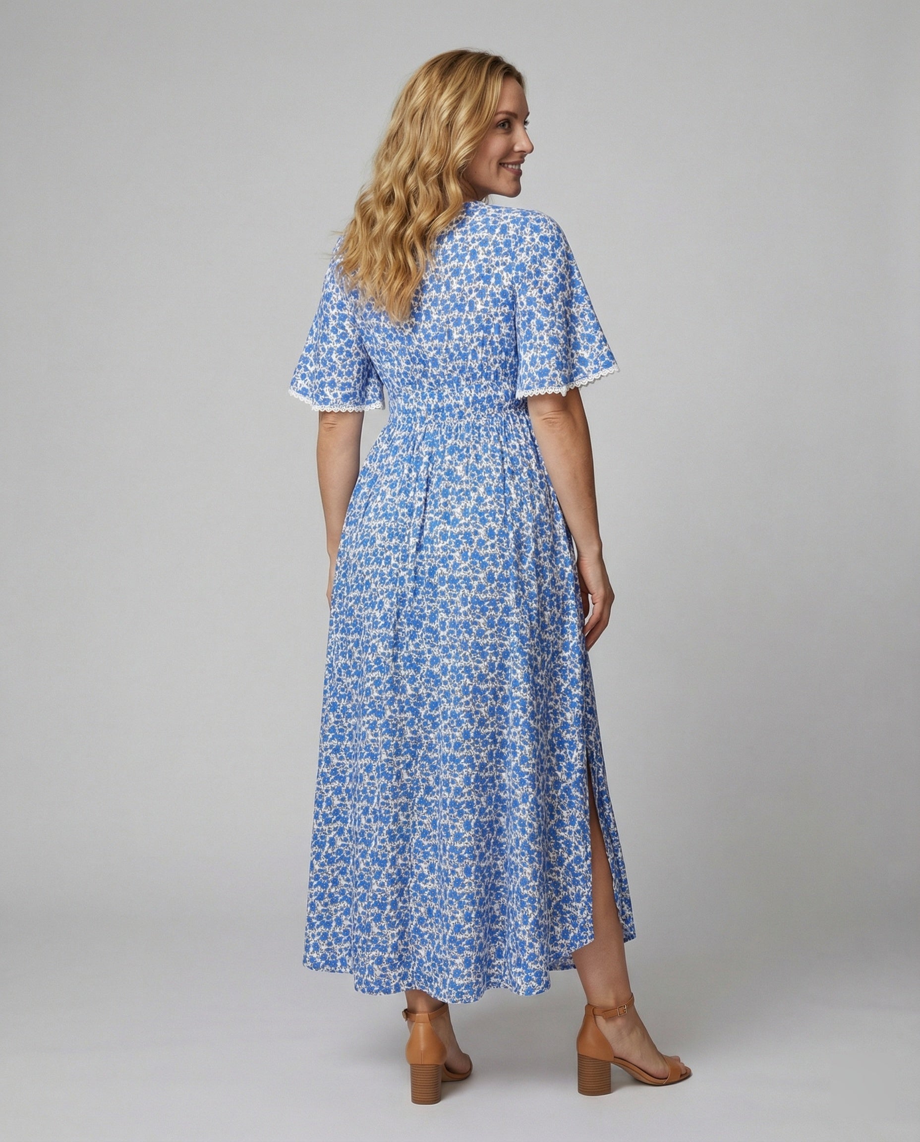 Women's Maxi Dress with Floral Accents-https://detail.1688.com/offer/944052321791.html-Calm Wears-Blue-S-Calm Wears