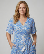 Women's Maxi Dress with Floral Accents-https://detail.1688.com/offer/944052321791.html-Calm Wears-Blue-S-Calm Wears