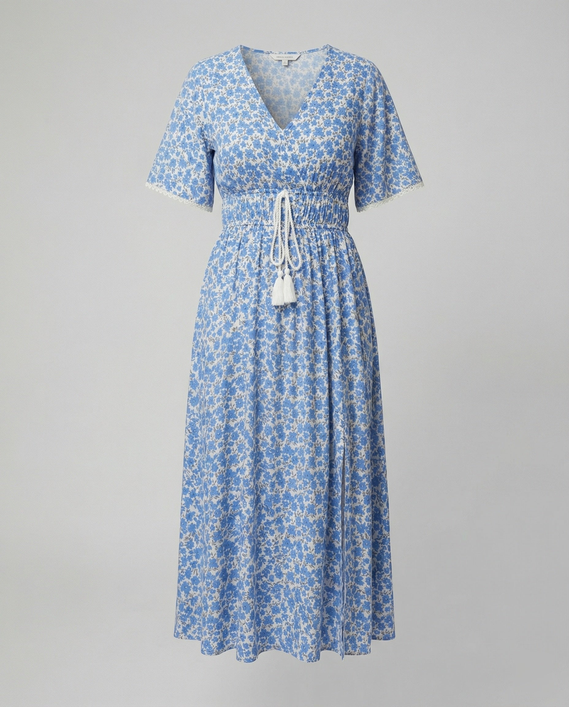 Women's Maxi Dress with Floral Accents-https://detail.1688.com/offer/944052321791.html-Calm Wears-Blue-S-Calm Wears