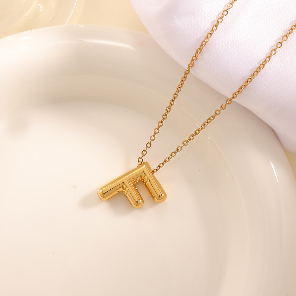 Women's necklace with curved letter pendant Calm Wears-https://detail.1688.com/offer/1029452698502.html-Calm Wears-Calm Wears