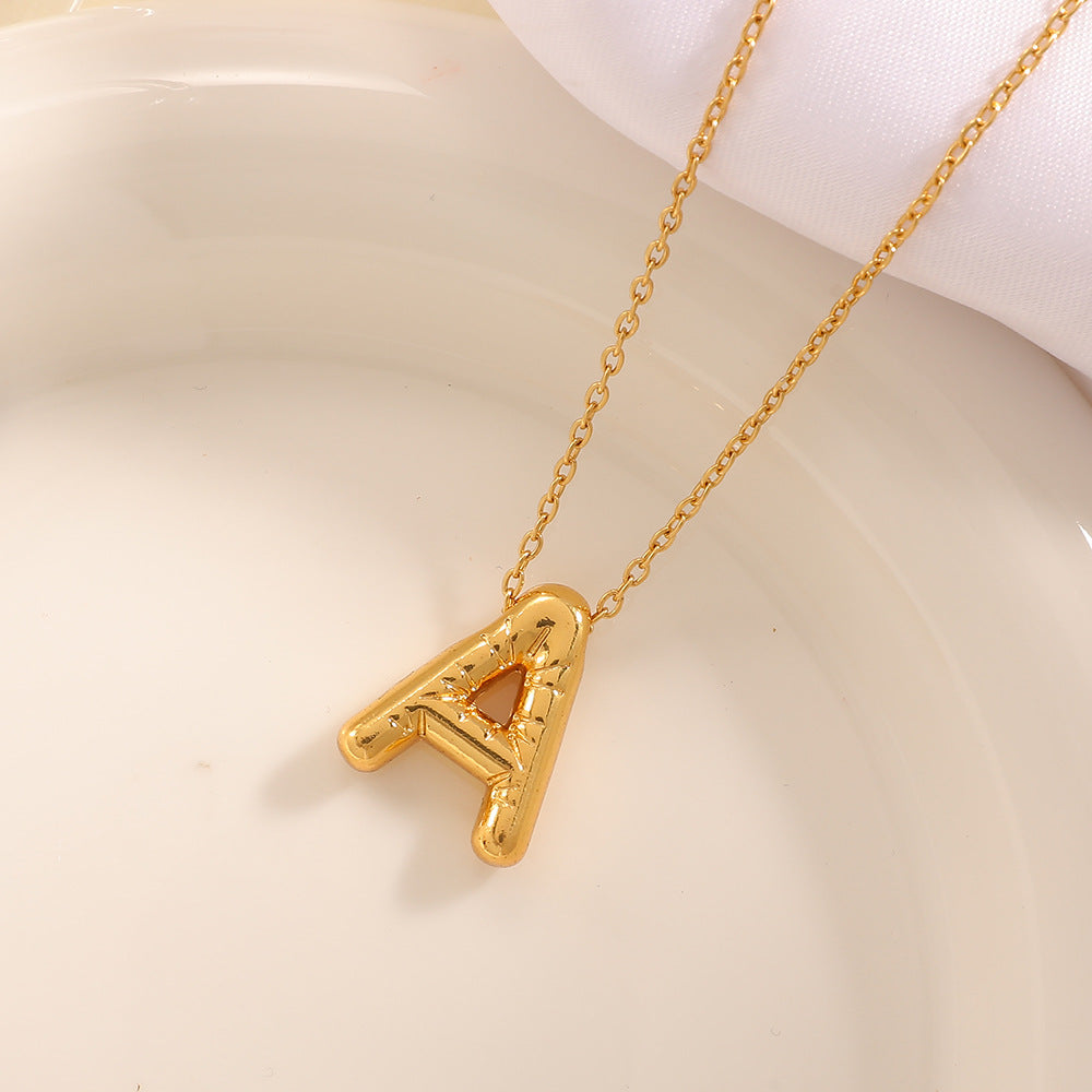 Women's necklace with curved letter pendant Calm Wears-https://detail.1688.com/offer/1029452698502.html-Calm Wears-Blue-Calm Wears