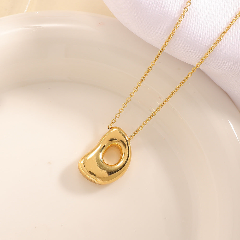 Women's necklace with curved letter pendant Calm Wears-https://detail.1688.com/offer/1029452698502.html-Calm Wears-D-Calm Wears