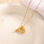 Women's necklace with curved letter pendant Calm Wears-https://detail.1688.com/offer/1029452698502.html-Calm Wears-Gray-Calm Wears