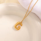 Women's necklace with curved letter pendant Calm Wears-https://detail.1688.com/offer/1029452698502.html-Calm Wears-Gray-Calm Wears