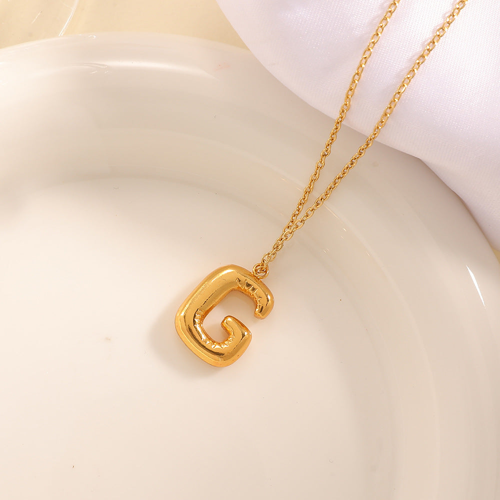 Women's necklace with curved letter pendant Calm Wears-https://detail.1688.com/offer/1029452698502.html-Calm Wears-Gray-Calm Wears