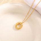 Women's necklace with curved letter pendant Calm Wears-https://detail.1688.com/offer/1029452698502.html-Calm Wears-Gray-Calm Wears