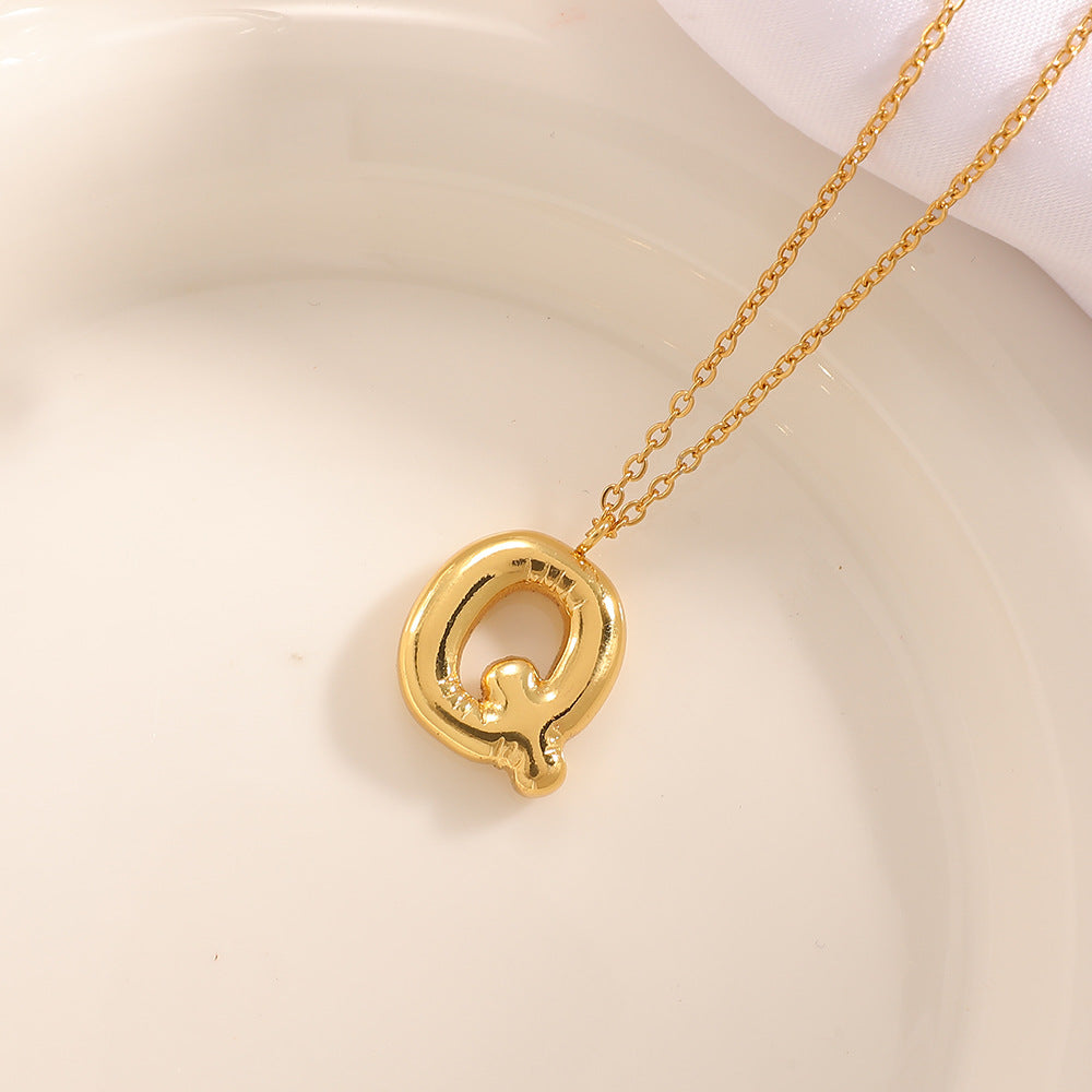 Women's necklace with curved letter pendant Calm Wears-https://detail.1688.com/offer/1029452698502.html-Calm Wears-Gray-Calm Wears