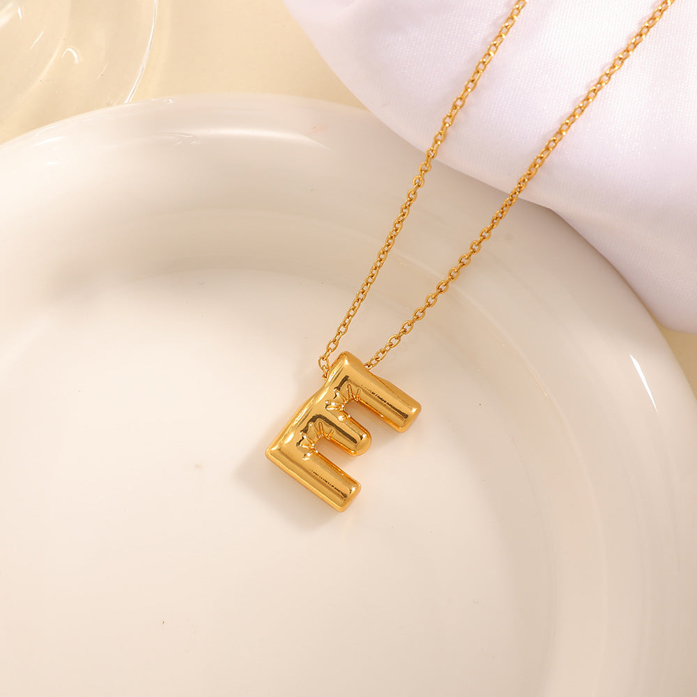 Women's necklace with curved letter pendant Calm Wears-https://detail.1688.com/offer/1029452698502.html-Calm Wears-Gray-Calm Wears