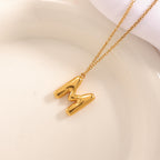 Women's necklace with curved letter pendant Calm Wears-https://detail.1688.com/offer/1029452698502.html-Calm Wears-Gray-Calm Wears