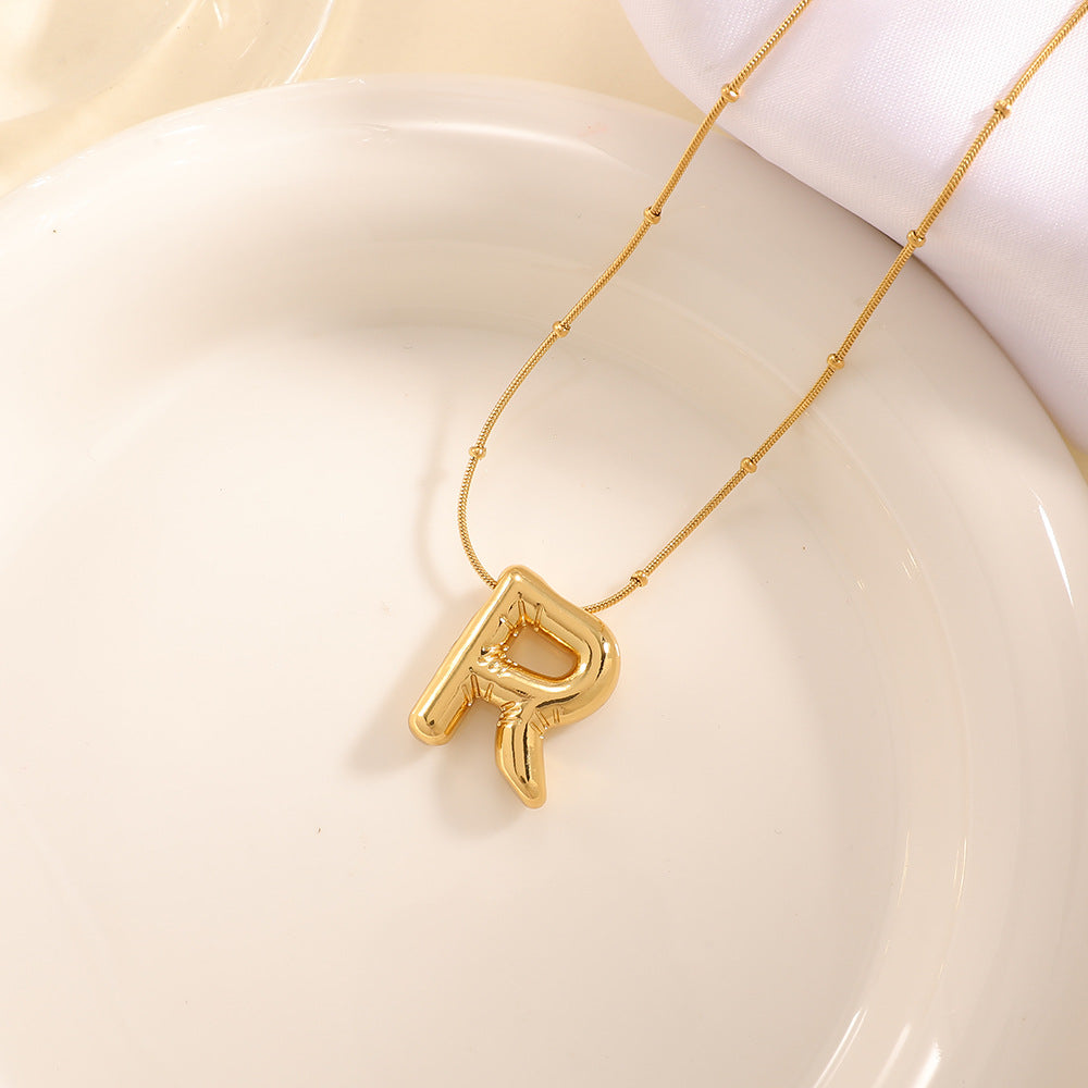 Women's necklace with curved letter pendant Calm Wears-https://detail.1688.com/offer/1029452698502.html-Calm Wears-Gray-Calm Wears