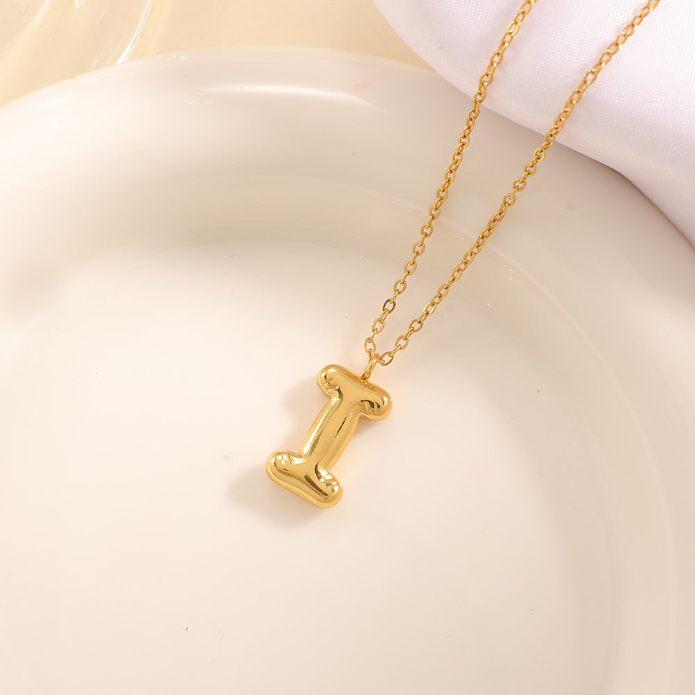 Women's necklace with curved letter pendant Calm Wears-https://detail.1688.com/offer/1029452698502.html-Calm Wears-I-Calm Wears