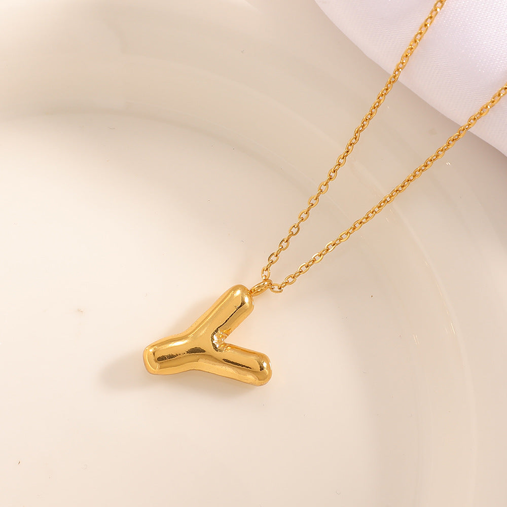 Women's necklace with curved letter pendant Calm Wears-https://detail.1688.com/offer/1029452698502.html-Calm Wears-TEH58351-Calm Wears