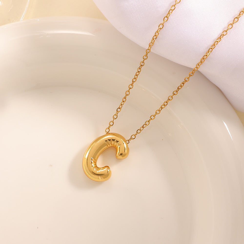 Women's necklace with curved letter pendant Calm Wears-https://detail.1688.com/offer/1029452698502.html-Calm Wears-Unknown-Calm Wears
