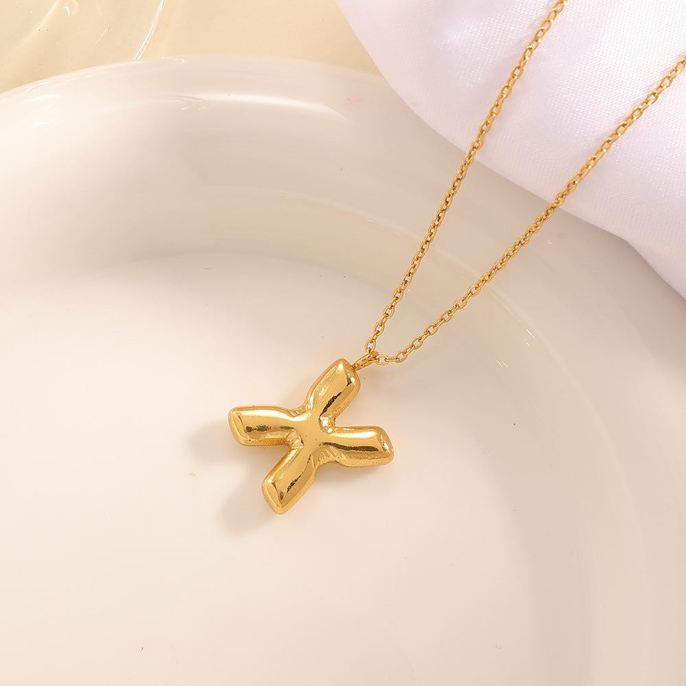 Women's necklace with curved letter pendant Calm Wears-https://detail.1688.com/offer/1029452698502.html-Calm Wears-X-Calm Wears