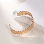 Women's Open Bangle in Modern Bamboo Design Calm Wears-https://detail.1688.com/offer/928602042163.html-Calm Wears-Gold yellow-Calm Wears