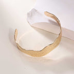 Women's Open Bangle in Modern Bamboo Design Calm Wears-https://detail.1688.com/offer/928602042163.html-Calm Wears-Gold yellow-Calm Wears