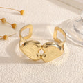 Women's Open Bangle with Elegant Heart Shape Calm Wears-https://detail.1688.com/offer/961857734180.html-Calm Wears-Bracelet-Calm Wears