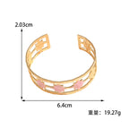 Women's Open Bangle with Elegant Leaf Design Calm Wears-https://detail.1688.com/offer/1050812520876.html-Calm Wears-Style 5-Calm Wears