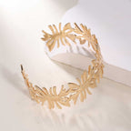Women's Open Bangle with Elegant Wave Design Calm Wears-https://detail.1688.com/offer/968910162139.html-Calm Wears-Silver-Calm Wears