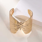 Women's Open Bangle with Elegant Wave Design Calm Wears-https://detail.1688.com/offer/968910162139.html-Calm Wears-Silver-Calm Wears