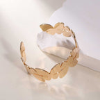 Women's Open Bangle with Elegant Wave Design Calm Wears-https://detail.1688.com/offer/968910162139.html-Calm Wears-Silver-Calm Wears