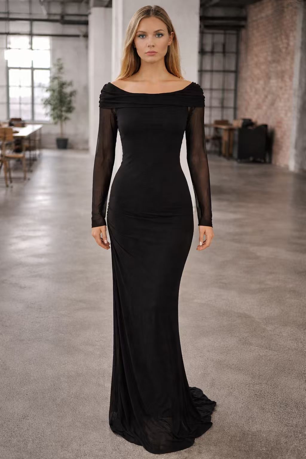 Women's Sleeveless Maxi Dress with Ruffle Details and Off-the-Shoulder Design-https://detail.1688.com/offer/892819082470.html-Calm Wears-Black-S-Calm Wears