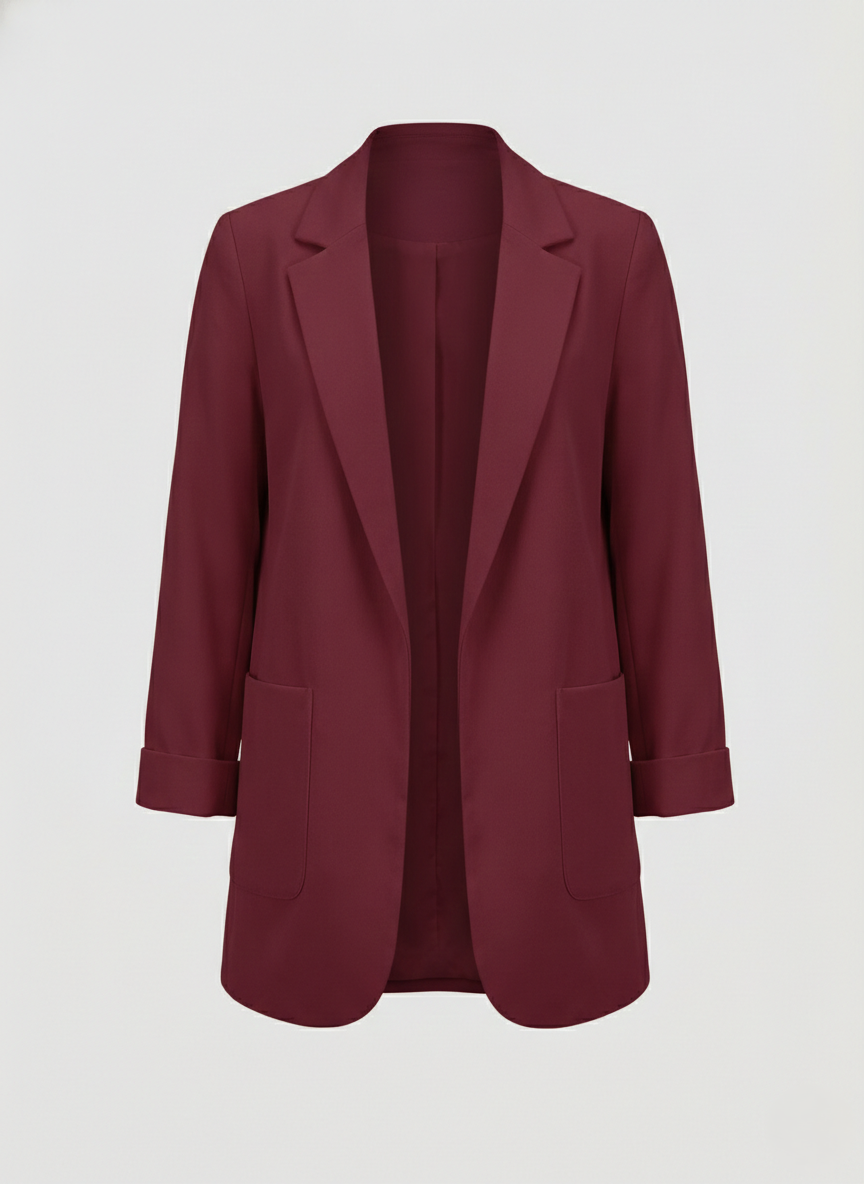 Women's Slim-Fit Blazer-fashable20251116-Calm Wears-Bordeaux-S-Calm Wears