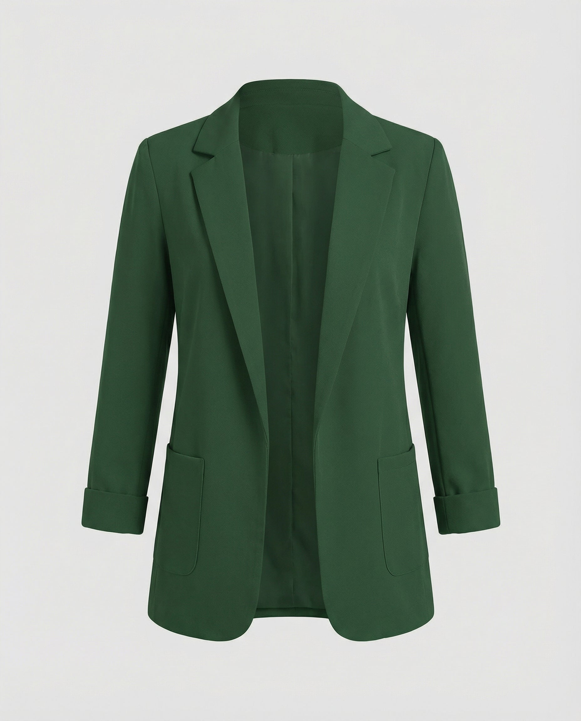 Women's Slim-Fit Blazer-fashable20251116-Calm Wears-Dark green-S-Calm Wears