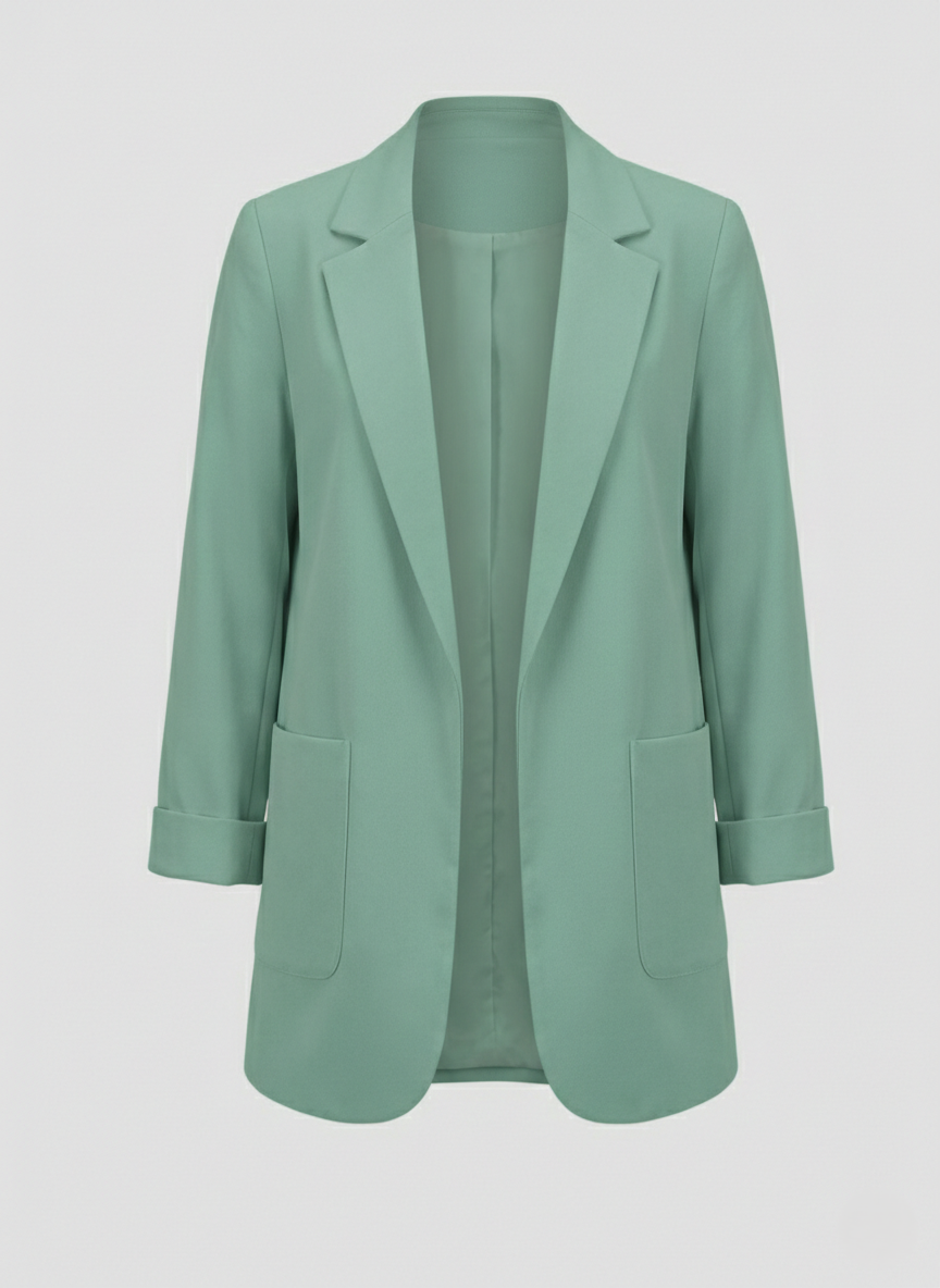 Women's Slim-Fit Blazer-fashable20251116-Calm Wears-Green-S-Calm Wears