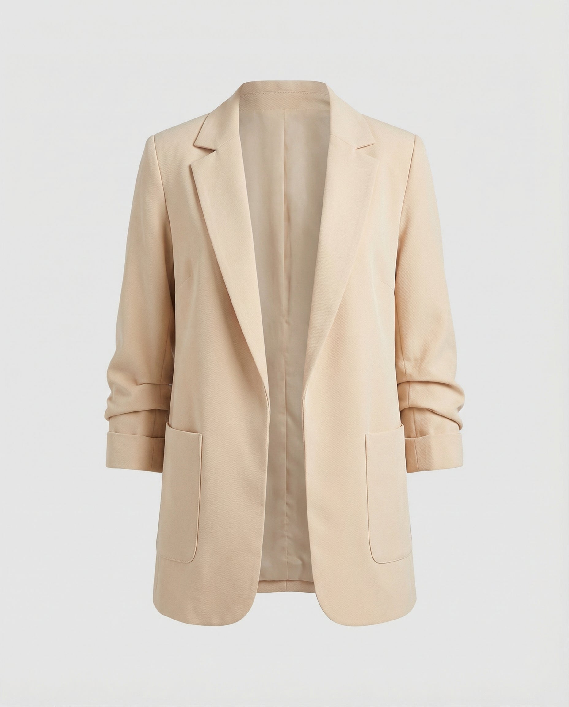 Women's Slim-Fit Blazer-fashable20251116-Calm Wears-Khaki-S-Calm Wears