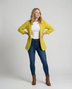 Women's Slim-Fit Blazer-fashable20251116-Calm Wears-Yellow-S-Calm Wears