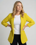 Women's Slim-Fit Blazer-fashable20251116-Calm Wears-Yellow-S-Calm Wears