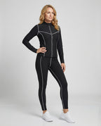 Women's Sports Set Stretch with Zip Jacket and Leggings-https://detail.1688.com/offer/913575457792.html-Calm Wears-Gray-S-Calm Wears