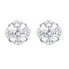 Women's stud earrings with delicate flower design and sparkling crystals Calm Wears-https://detail.1688.com/offer/612568989139.html-Calm Wears-White-925-Calm Wears