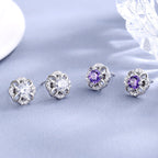 Women's stud earrings with delicate flower design and sparkling crystals Calm Wears-https://detail.1688.com/offer/612568989139.html-Calm Wears-White-925-Calm Wears