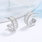 Women's stud earrings with elegant crystal and zirconia embellishment Calm Wears-https://detail.1688.com/offer/693082281408.html-Calm Wears-White-Calm Wears