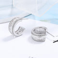 Women's stud earrings with elegant crystal and zirconia embellishment Calm Wears-https://detail.1688.com/offer/693082281408.html-Calm Wears-White-Calm Wears