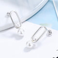 Women's stud earrings with modern oval design and elegant pearls Calm Wears-https://detail.1688.com/offer/673851833990.html-Calm Wears-Platinum-925-Calm Wears