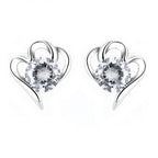 Women’s stud earrings with stylish heart design and sparkling crystals Calm Wears-https://detail.1688.com/offer/612295720472.html-Calm Wears-White-925-Calm Wears