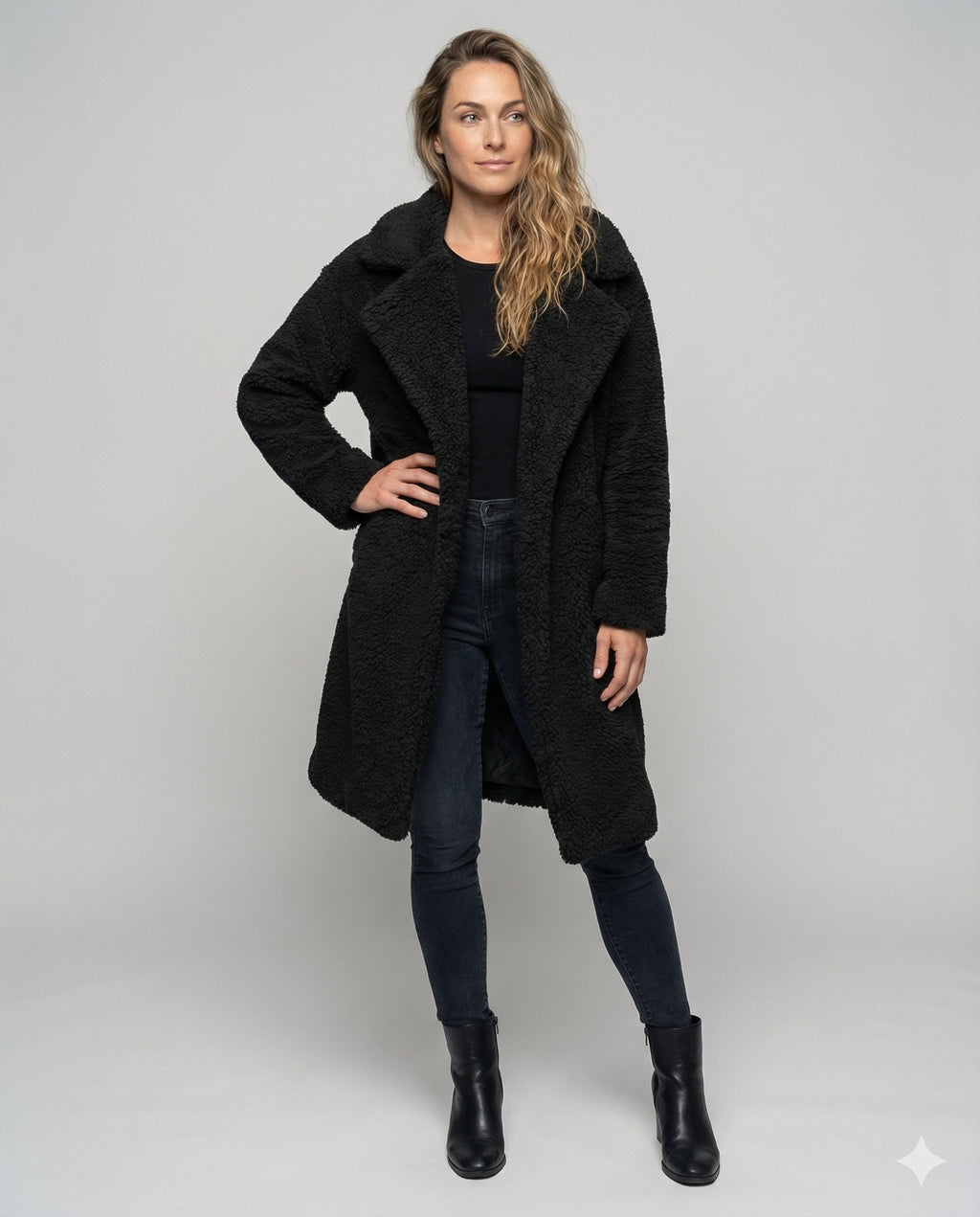 Women's Teddy Jacket-fashable20251108-Calm Wears-Black-S-Calm Wears