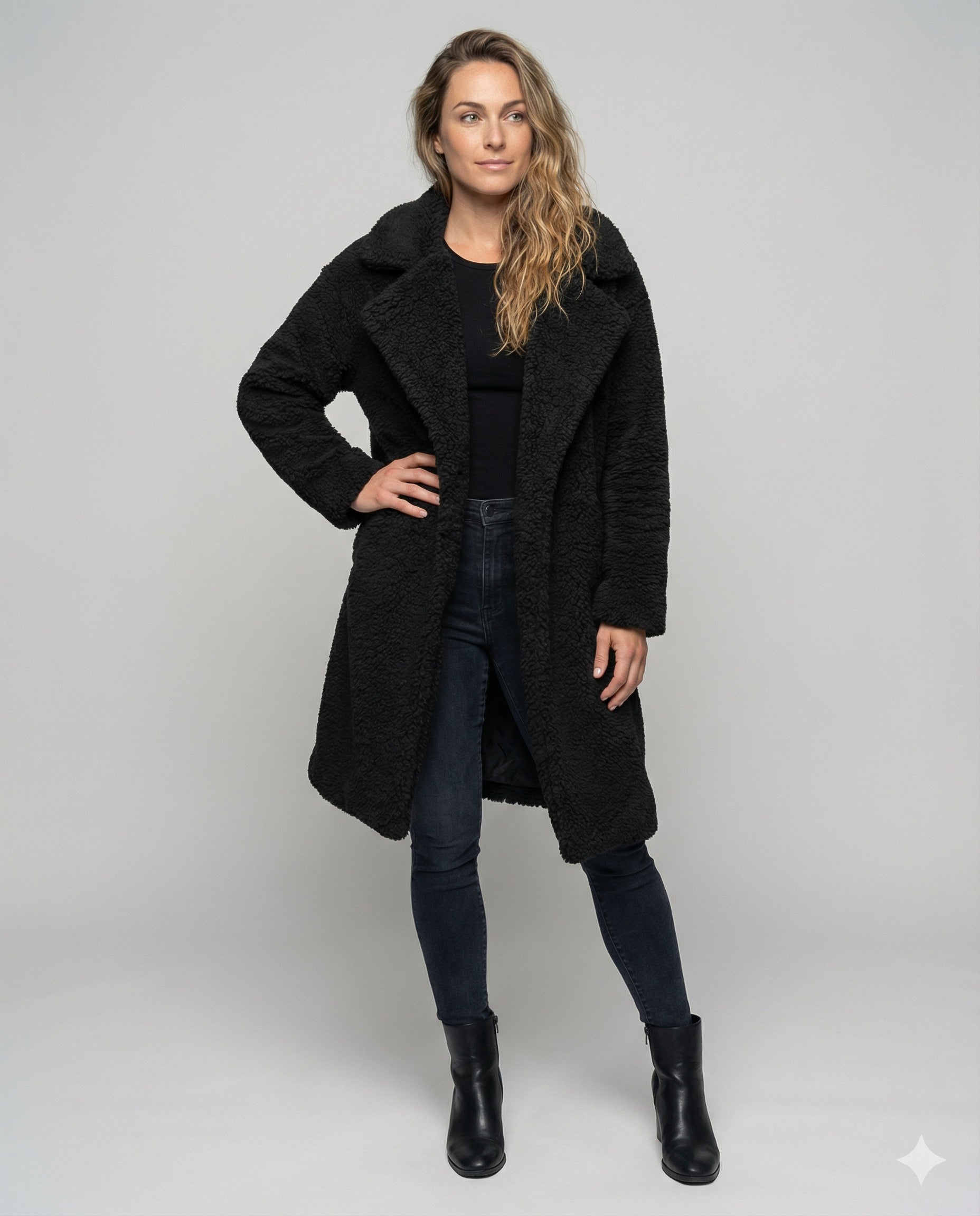 Women's Teddy Jacket-fashable20251108-Calm Wears-Black-S-Calm Wears