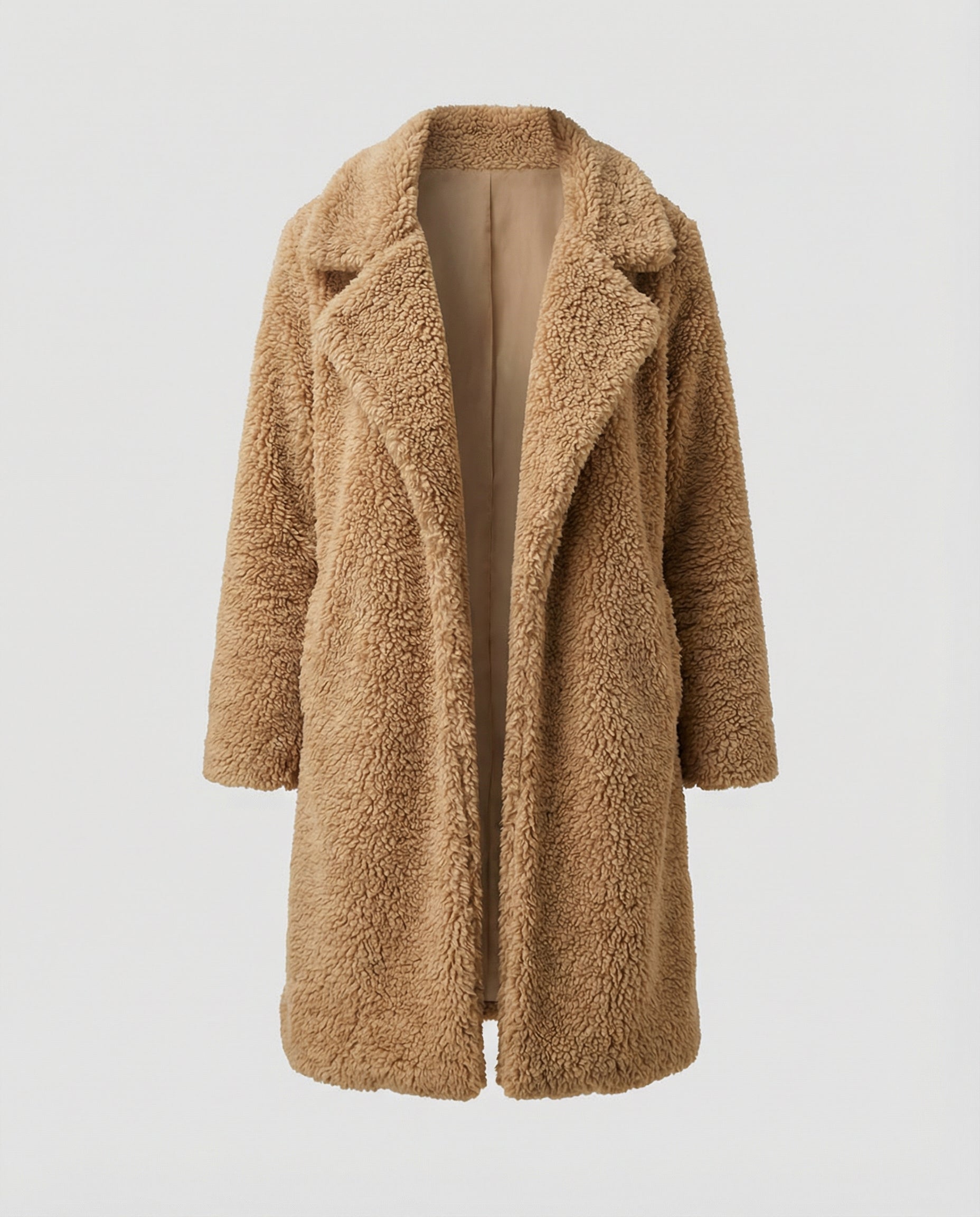 Women's Teddy Jacket-fashable20251108-Calm Wears-Brown-S-Calm Wears