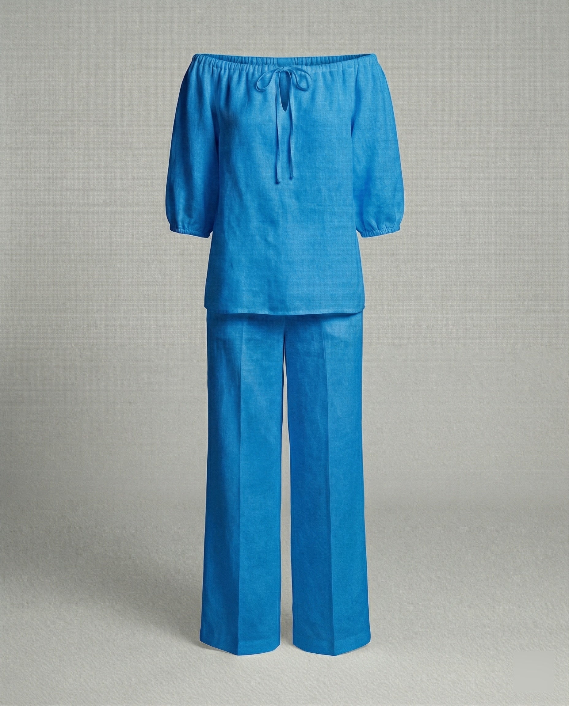 Women's Two-Piece Set Carmen Casual-https://detail.1688.com/offer/1013339522034.html-Calm Wears-Blue-S-Calm Wears