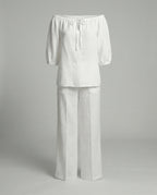 Women's Two-Piece Set Carmen Casual-https://detail.1688.com/offer/1013339522034.html-Calm Wears-Weiss-S-Calm Wears