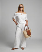 Women's Two-Piece Set Carmen Casual-https://detail.1688.com/offer/1013339522034.html-Calm Wears-Weiss-S-Calm Wears