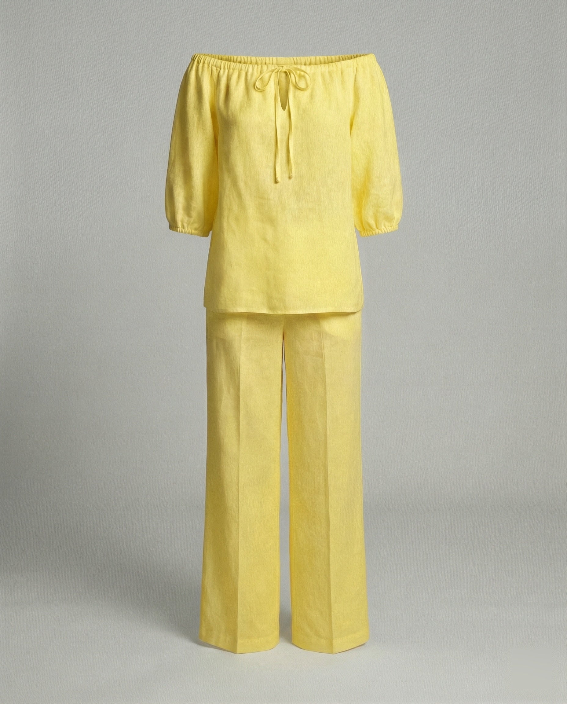 Women's Two-Piece Set Carmen Casual-https://detail.1688.com/offer/1013339522034.html-Calm Wears-Yellow-S-Calm Wears